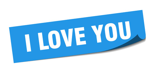 i love you sticker. i love you square isolated sign. i love you label