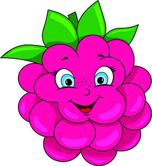 cartoon character of fruits and vegetables