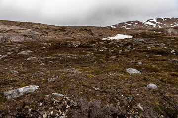 Nature of New London mining settlement, Svalbard archipelago