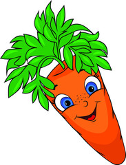 cartoon character of fruits and vegetables