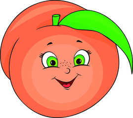 cartoon character of fruits and vegetables