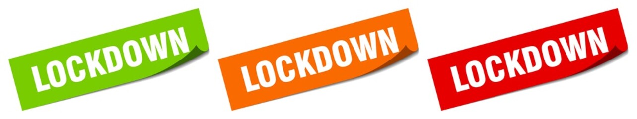 lockdown sticker. lockdown square isolated sign. lockdown label