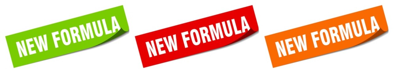 new formula sticker. new formula square isolated sign. new formula label
