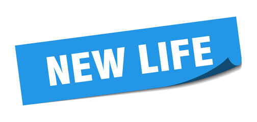 new life sticker. new life square isolated sign. new life label