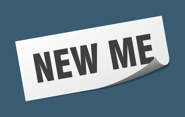 new me sticker. new me square isolated sign. new me label