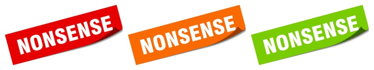 nonsense sticker. nonsense square isolated sign. nonsense label