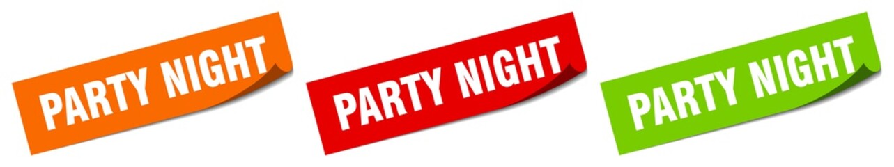 party night sticker. party night square isolated sign. party night label