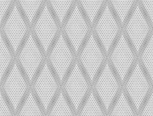 White padded perforated leather in diamond pattern