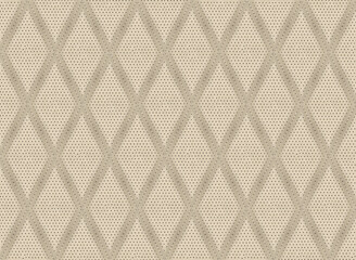 Padded perforated leather in diamond pattern