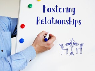 Fostering Relationships sign on the sheet.