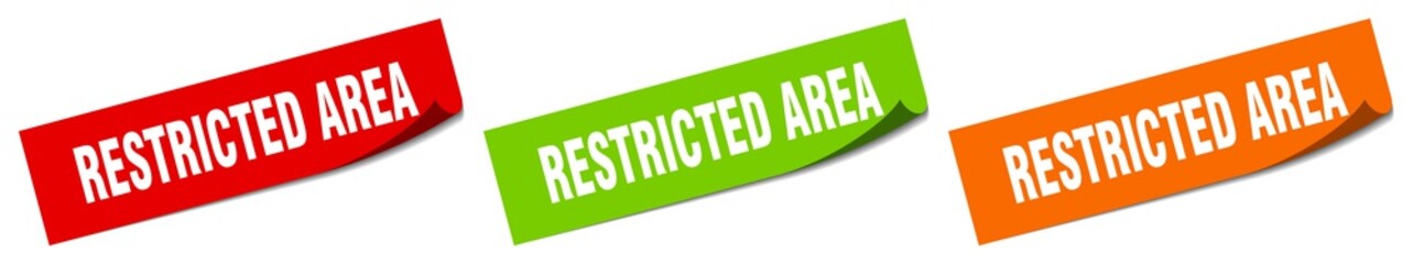 restricted area sticker. restricted area square isolated sign. restricted area label