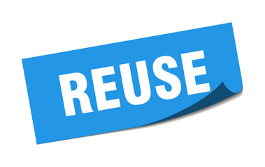 reuse sticker. reuse square isolated sign. reuse label