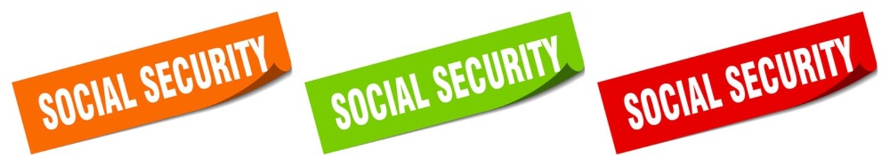 social security sticker. social security square isolated sign. social security label