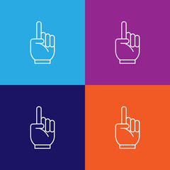 hand cheerleader outline icon. Elements of independence day illustration icon