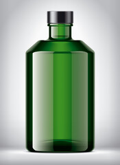 Glass bottle on Background. 