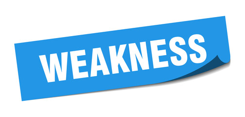 weakness sticker. weakness square isolated sign. weakness label