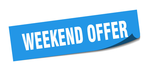 weekend offer sticker. weekend offer square isolated sign. weekend offer label