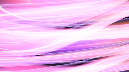 Beautiful bright motley purple pink abstract energetic magical cosmic fiery neon texture from lines and stripes, waves, flames with curves and twists on a black background and copy space. Vector
