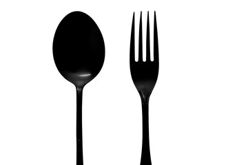 A fork and spoon
