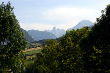 Fototapeta na wymiar mountains of picos de europa in northern Spain region of Asturias, Cantabria ans Castilla y Leon
