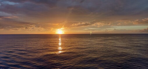 sunset over the sea