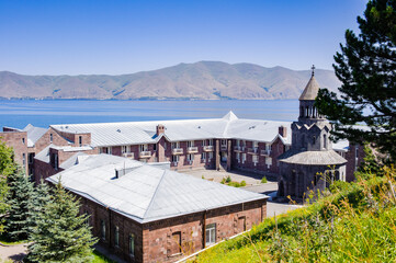 It's Building near the Lake Sevan, the largest lake in Armenia and the Caucasus region.
