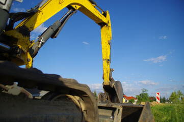 Digger at a construction site