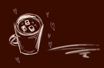 Cacao marshmallow sketch