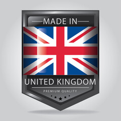 Made in UK Seal, UK National Flag (Vector Art)
