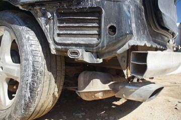 Naklejka premium old truck in the desert