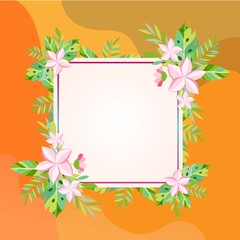 Fototapeta premium Floral Frame For Promotion sale 03