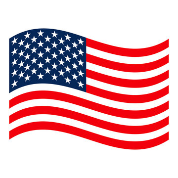 Flag of United States. National symbol - Vector