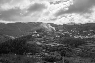 Landscape Scenery North of Portugal BW