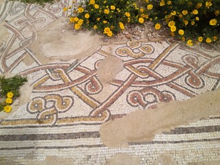 Ancient mosaic of Haifa, Israel.