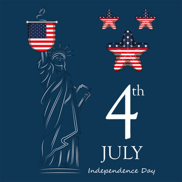 Poster of independence day of United States - Vector