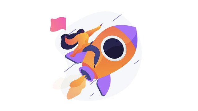 Traffic increase, seo, search engine optimization, boost website, visitor growth, digital promotion strategy and tactics abstract concept motion graphics. 4K seamless loop video animation footage.