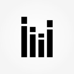 Equalizer music control icon graphic