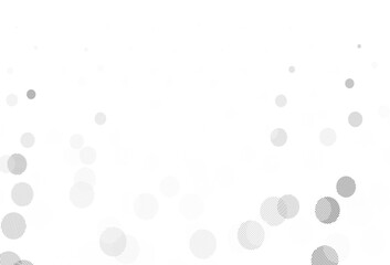 Light Gray vector background with bubbles.
