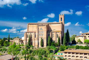 Obraz premium Beatiful view of the Basilica of San Domenico in Siena, Tuscany, Italy