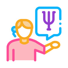 representative of field of psychology icon vector. representative of field of psychology sign. color symbol illustration