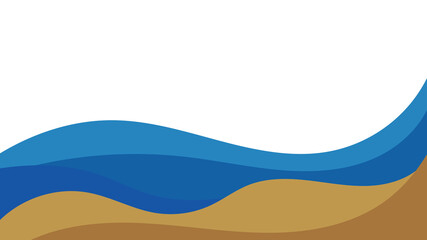 Abstract colorful background of color waves. Template for flyer, cover or banner