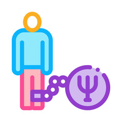 severity in form of psychological disorder in human icon vector. severity in form of psychological disorder in human sign. color symbol illustration