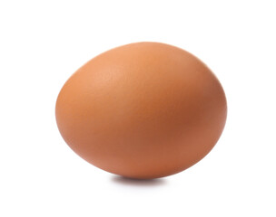 Fresh chicken egg on white background