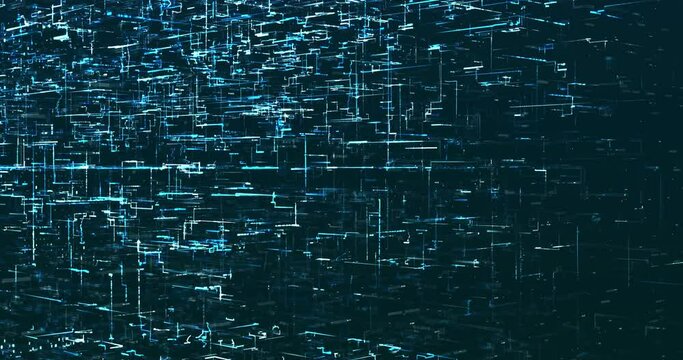 Abstract digital network data background, 3D rendering