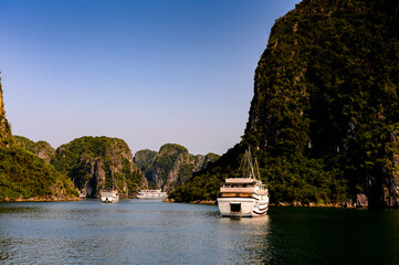 It's Halong rocks in VIetnam. UNESCO World Heritage