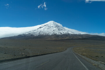 Chimborazo Volcano in the Chimborazo province of Ecuador, the closest point to the sun