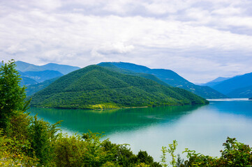 Naklejka na ściany i meble It's Beautiful river in the Caucasus mountains