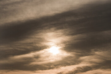 Background from sunset and clouds of coffee color
