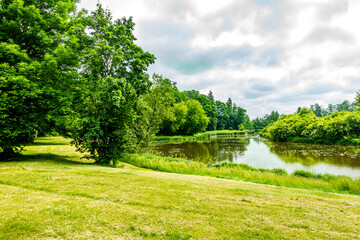 Białowieski Park Narodowy Białowieża Podlasie Jezioro staw park drzewa 