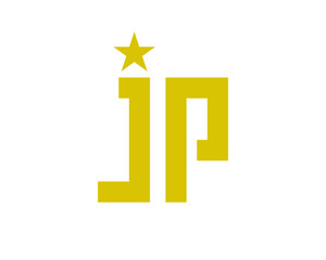 JP letter monogram logo template